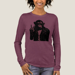 Camiseta Triblenda Chimp Rebel Signo de Paz Cuero