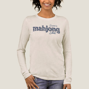 Camiseta Triblenda Chinoiserie Floral Azul Mahjong Personalizado