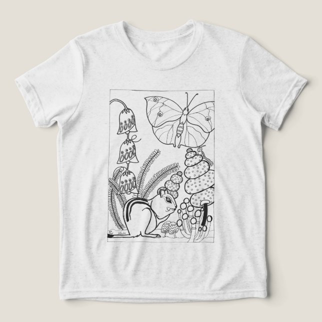 Camiseta Triblenda Chipmunk con coloración de polillas (Diseño delantero )