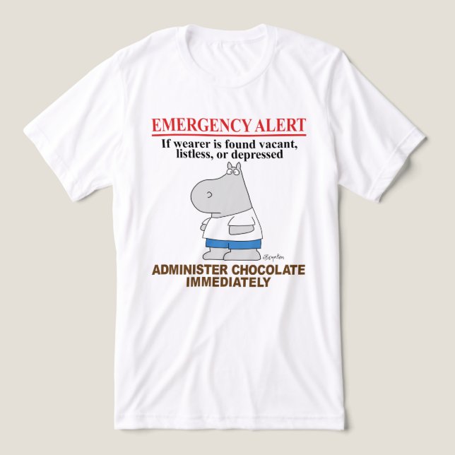 Camiseta Triblenda CHOCOLATE DE ALERTA DE EMERGENCIA de Boynton (Diseño delantero )