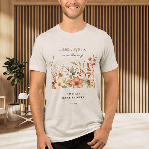 Camiseta Triblenda Chorro de Acuarela de Flores Silvestres Rústicas p