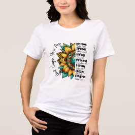 Camiseta Triblenda Christian God Jesus Sunflower