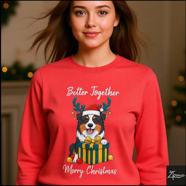 Camiseta Triblenda Christmas Aussie Dog Reindeer Gift Graphic (Subido por el creador)