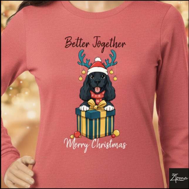 Camiseta Triblenda Christmas Black Cocker Spaniel Gift Graphic (Subido por el creador)