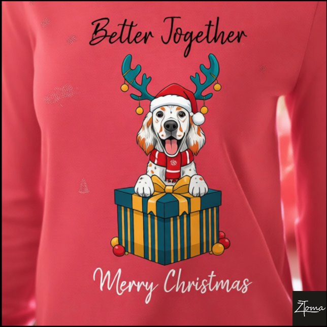 Camiseta Triblenda Christmas English Setter Ticked Gift Graphic (Subido por el creador)