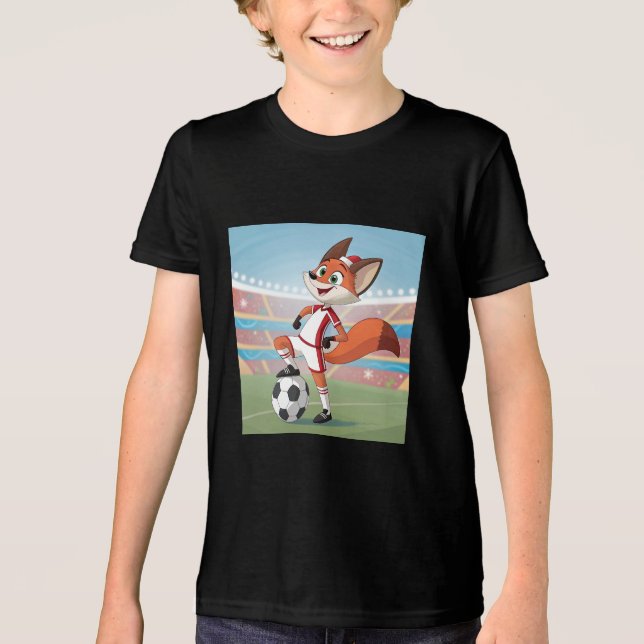 Camiseta Triblenda Christmas Fox Playing Football (Anverso)