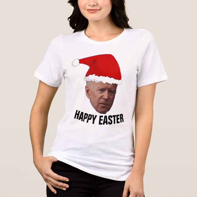 CAMISETA TRIBLENDA CHRISTMAS JOE BIDEN FUNNY T-SHIRT (Anverso)