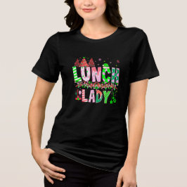 Camiseta Triblenda Christmas School Lunch Lady T-Shirt