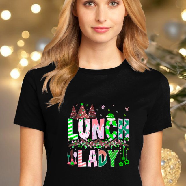 Camiseta Triblenda Christmas School Lunch Lady T-Shirt (Subido por el creador)