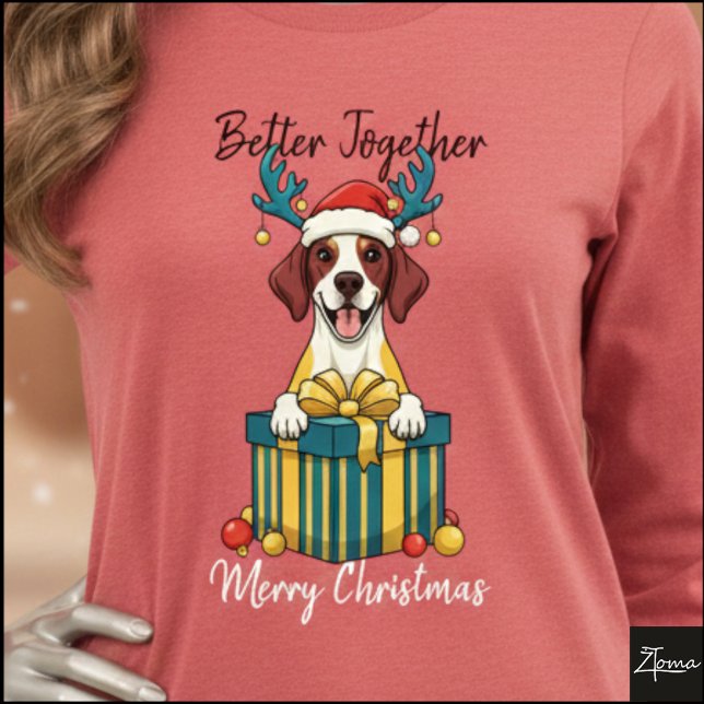 Camiseta Triblenda Christmas Spotted Pointer Gift Graphic No Scarf (Subido por el creador)