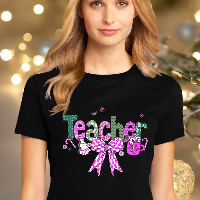 Camiseta Triblenda Christmas Teacher T-Shirt Women's Holiday Graphic (Subido por el creador)