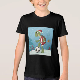 Camiseta Triblenda Christmas Turtle playing football