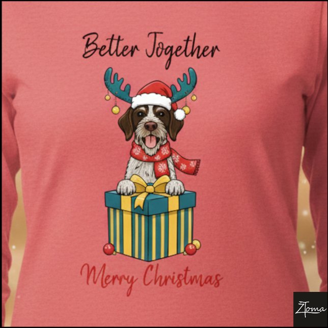 Camiseta Triblenda Christmas Wirehaired Pointer Reindeer Gift Graphic (Subido por el creador)