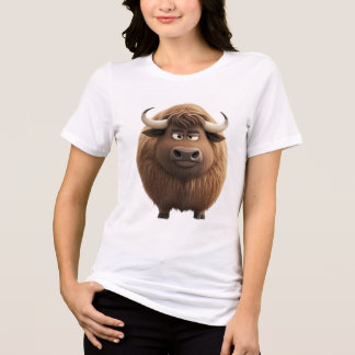 Camiseta Triblenda Chunky Cool Round Bull Tee | Cute Zodiac Ox Graphi