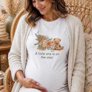 Camiseta Triblenda Chupete de Floral y Oso para Baby Shower Neutro en