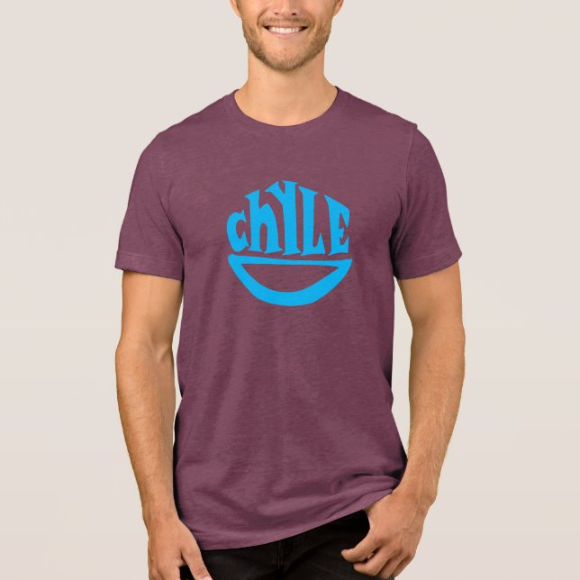 Camiseta Triblenda Chyle Smile Maroon & Blue T-Shirt (Anverso)