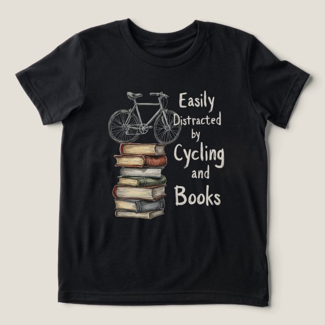 Camiseta Triblenda Cíclica divertida y los libros son más que una cit (Diseño delantero )