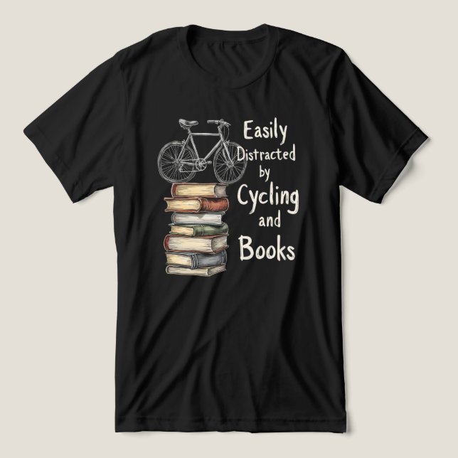 Camiseta Triblenda Cíclica divertida y los libros son más que una cit (Diseño delantero )