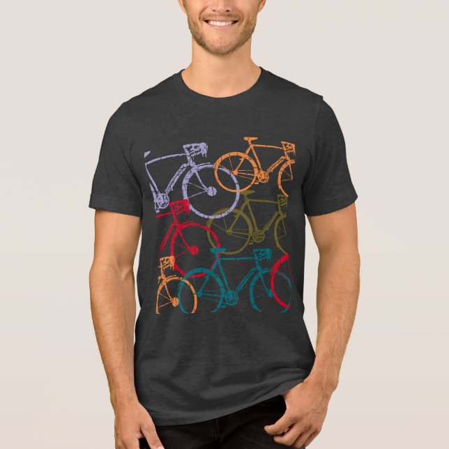 Camiseta Triblenda Ciclismo en bicicleta de color (Anverso)