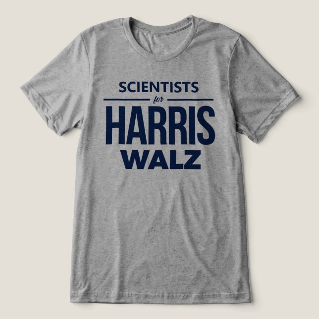 Camiseta Triblenda Científicos para Harris Walz (Diseño delantero )