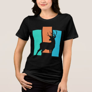 Camiseta Triblenda Ciervo Animal Salvaje Al Aire Libre Silueta Natura