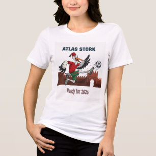 Camiseta Triblenda Cigüeña Atlas Marruecos Fútbol 2026 Mascota Deport