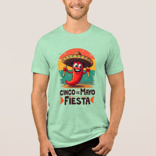 Camiseta Triblenda Cinco de Mayo Fiesta - Fiesta mexicano picante y d