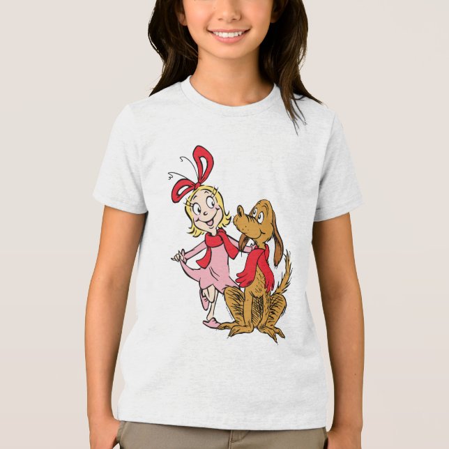 Camiseta Triblenda Cindy Lou Who and Max the Dog (Anverso)