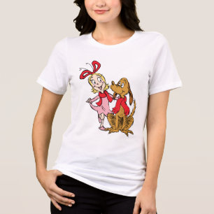 Camiseta Triblenda Cindy Lou Who y Max el Perro