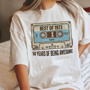 Camiseta Triblenda Cinta de Casete Lo Mejor de 1973 Cumpleaños 50