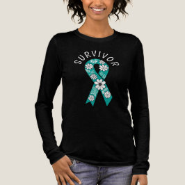 Camiseta Triblenda Cinta de concienciación teal de supervivientes SA