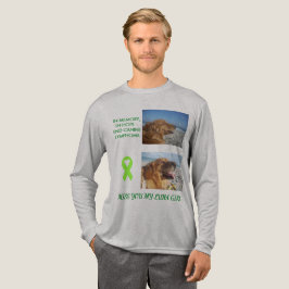 Camiseta Triblenda Cinta de Concientización sobre el Cáncer de Perro