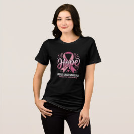 Camiseta Triblenda Cinta de Esperanza de Conciencia del Cáncer de Sen