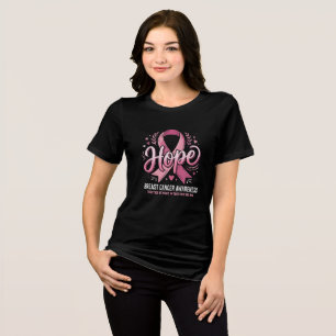 Camiseta Triblenda Cinta de Esperanza de Conciencia del Cáncer de Sen