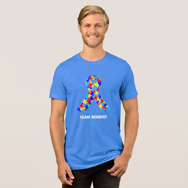 Camiseta Triblenda Cinta de sensibilización sobre autismo personaliza (Anverso Completa)