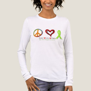 Camiseta Triblenda Cirugía de Trasplante de Paz Amor y Esperanza, Rec