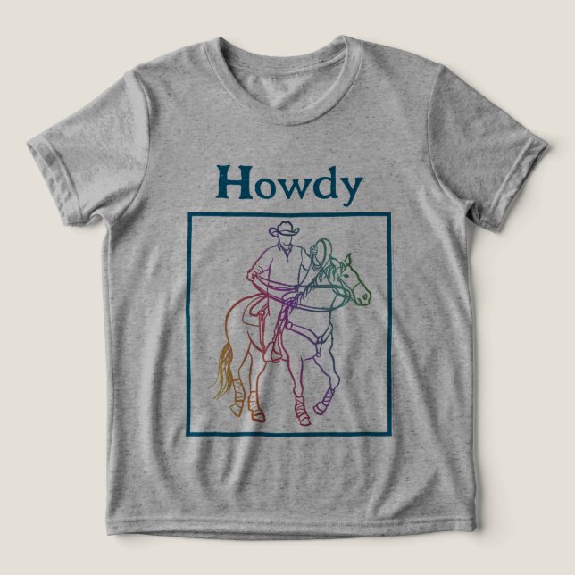 Camiseta Triblenda CISV Austin Howdy Cowboy Kid (Diseño delantero )