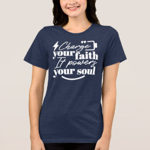 Camiseta Triblenda Cita Cristiana Motivacional – Carga Tu Fe