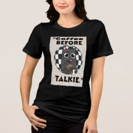 Camiseta Triblenda cita de café para gatos