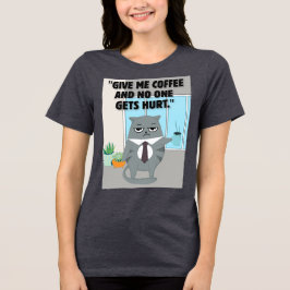 Camiseta Triblenda Cita de café para gatos
