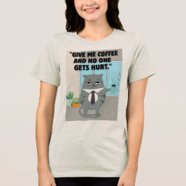 Camiseta Triblenda Cita de café para gatos
