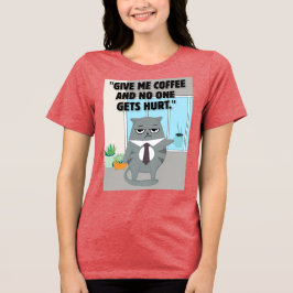 Camiseta Triblenda Cita de café para gatos