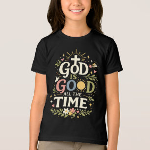 Camiseta Triblenda Cita de fe cristiana: Dios es bueno todo el tiempo