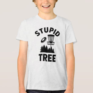 Camiseta Triblenda Cita de golf de disco divertida Estúpido árbol