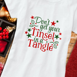 Camiseta Triblenda Cita de insel verde rojo para Navidades divertidos