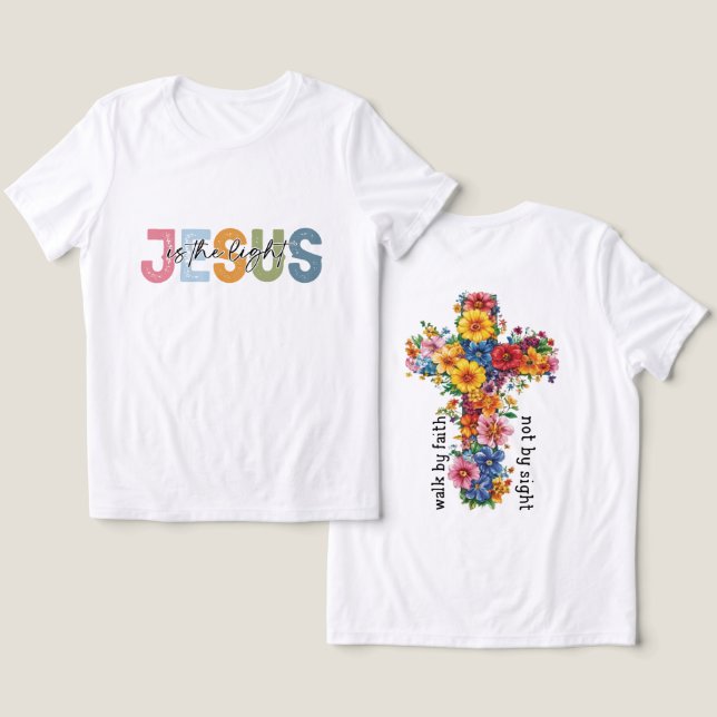 Camiseta Triblenda Cita de la Biblia Cristiana inspiradora (Diseño Anverso y Reverso)