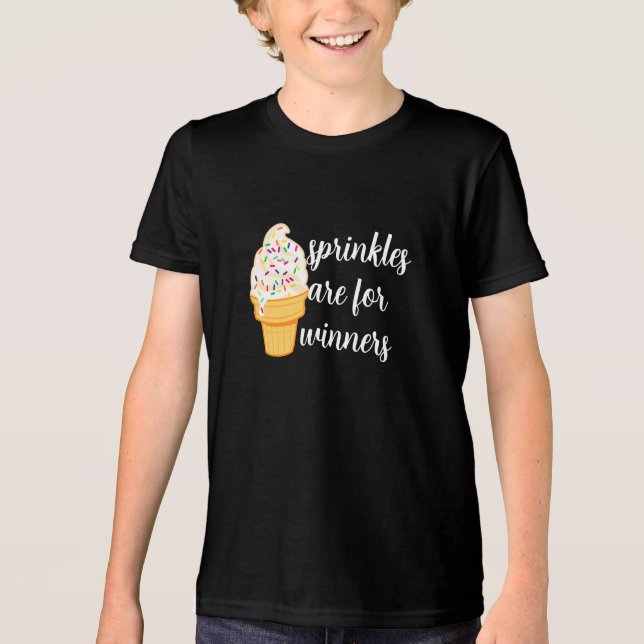 Camiseta Triblenda Cita divertida de crema de hielo, dice personaliza (Anverso)