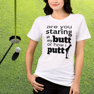 Camiseta Triblenda Cita divertida de golf mirando mi trasero o cómo l