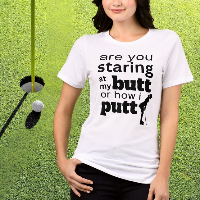 Camiseta Triblenda Cita divertida de golf mirando mi trasero o cómo l (Subido por el creador)