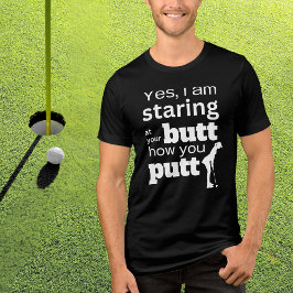 Camiseta Triblenda Cita divertida de golf mirando mi trasero o cómo l